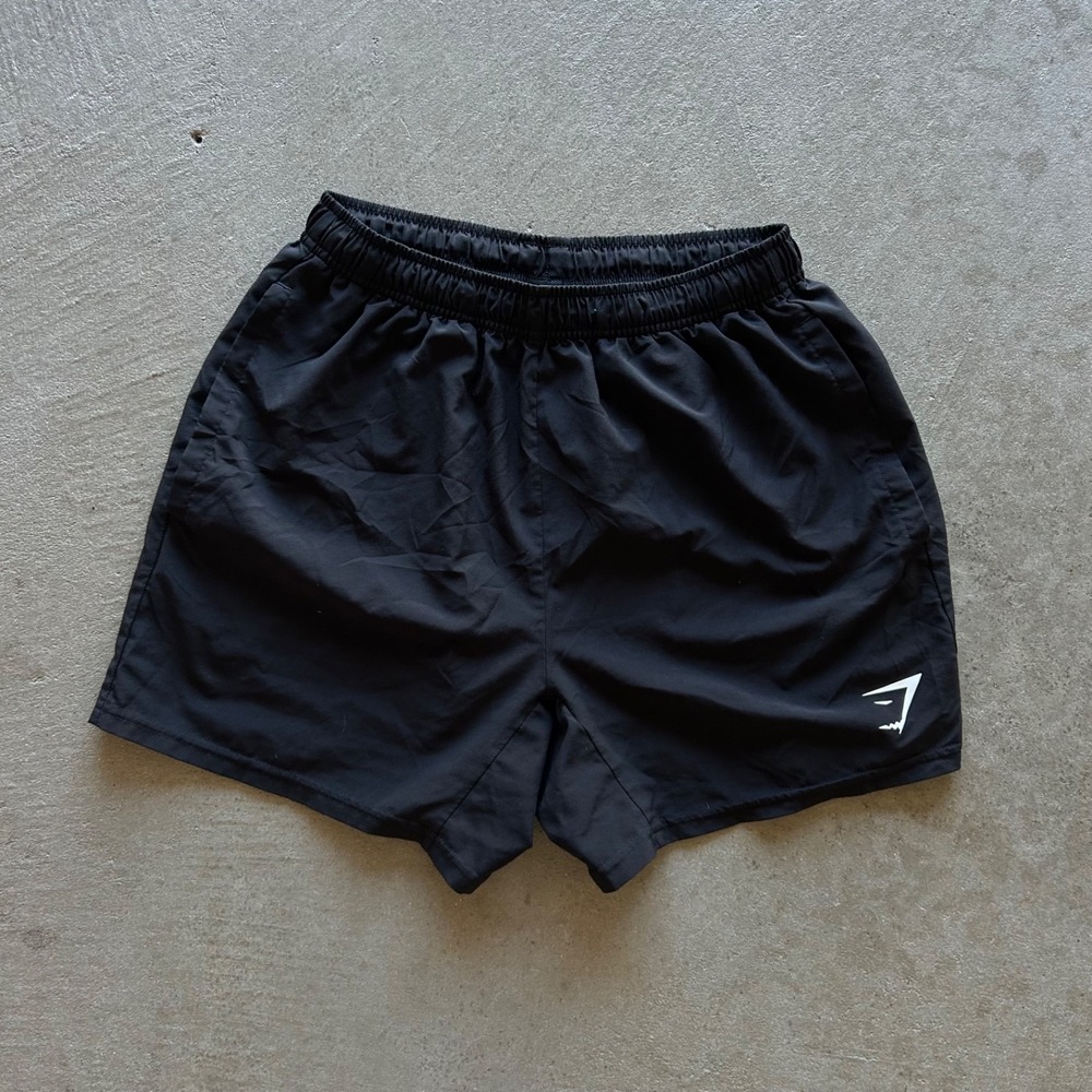 Gymshark 5 Inch Shorts Men's Small Black Lifting Mesh Athletic Workout Training